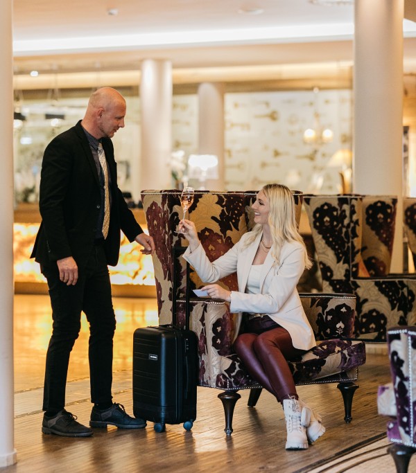 Lobby in The 5-star superior Hotel Alpine Palace