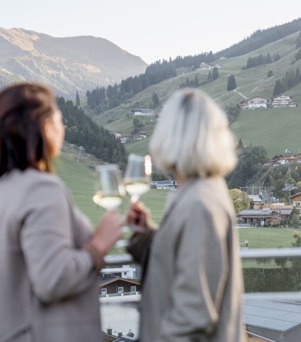 Drink champagne on the terrace