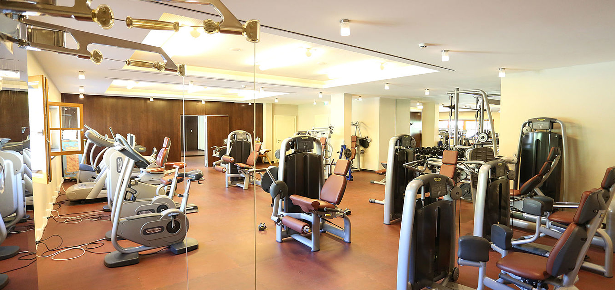 The fitness room in the 5-star wellness hotel Alpine Palace in Saalbach-Hinterglemm